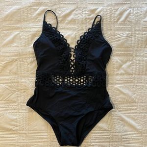 Anthropologie black suit size M
